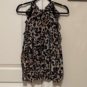 Thalia Sodi chiffon ruffled halter top